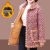 索宛亦（SUOWANYI）冬季棉服女中长款加绒加厚时尚保暖棉袄棉衣女 咖啡色 L 80-95斤