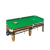 台球桌子标准型成人家用高端大理石面中式黑8桌球台乒乓球二合一 银腿木库标配