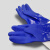 超值喷沙机配件耐磨帆布蓝色袖套防滑拼接通用型左右手喷砂手套 光面手套直径200长度680mm左手二支 均码