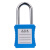 工业安全锁38mm绝缘安全工程挂锁 ABS塑料钢制锁梁 蓝色38mm尼龙挂锁