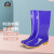上海牌女士高筒雨靴 防滑耐磨雨鞋防水鞋 时尚舒适PVC/EVA雨鞋 户外防水防滑雨靴 SH301 紫色 38