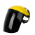 电焊面罩 防护面罩 头戴式焊帽 焊工面罩面屏 打磨防飞溅二保氩 黄顶黑色屏颜色深