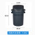 圆形垃圾桶大号80L带轮商用塑料带盖物业120升户外垃圾箱定制 120L摇盖带烟灰缸桶(不带底座)