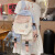 奥洛黛娅学生书包女2023韩版新款高颜值撞色大容量休闲双肩背包初高中生潮 红色