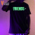 VLONE【美版】反光大V短袖T恤男夏季新款潮牌ins宽松纯棉休闲上衣男装 XM-VX905荧光绿 L（尺码偏大175斤以内）