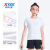特步（XTEP）特步童装女童速干短袖T恤中大童夏装2024夏季新款儿童短T运动上衣 珍珠白 150cm