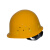 唐丰2018型玻璃钢安全帽  带透气孔 建筑施工使用 1顶 黄色 