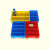 加厚多格箱蓝色螺丝盒塑料分格盒分类收纳盒四格箱八格盒零件盒 4格350x200x90mm 红色