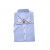 中神盾 MD626  女式短袖衬衫修身韩版职业商务衬衣 蓝色竖条纹拼白领(1-9件价格)39码（2XL）