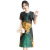 碧青棠适合40-60岁中年女士夏天穿的连衣裙高贵阔太太雪纺裙子夏装气质 H220630-藏青 XL