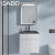 观博（GABO）卫浴家用卫生间浴室柜组合G60洗手盆柜浴镜简约挂墙式洗漱浴柜G80 0.6米柜体+岩板台面+镜+陶瓷盆