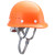 蓝炎 京山诺安 应急用安全帽印字建筑工地工程施工工厂定制加厚透气头帽 玻钢型安全帽透气插扣橙色