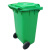 益美得 YJX1 新国标分类垃圾桶加厚大号120L户外环卫大垃圾桶带盖 绿色（厨余垃圾）