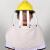 瑞恒柏PC防护面屏抗高温 防冲击防飞溅透明面罩配安全帽式打磨面具 白色安全帽+支架+PVC透明屏