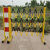 玻璃钢绝缘伸缩围栏道路施工电力安全临时围挡户外移动防护隔离栏 1.2米高4米长红白 加厚