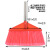 扫把室内单个耐用软毛笤帚不锈钢长杆扫地扫把加大号扫帚 金三角硬绒配不锈钢杆