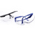 稳斯坦 WF042 防护眼镜 防飞溅防尘打磨眼镜防风沙防冲击眼镜伸缩腿 黑架白片(12个)