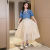 迪士尼（Disney）女童夏装连衣裙洋气2023新款韩版休闲套装中大童夏季半身裙两件套 套装 上衣+裙子 120