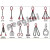 G80锰钢高强度起重链条吊索具 T8级模具吊钩吊具 手拉葫芦链条 1吨1米单腿（默认羊角钩）