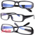 电焊眼镜自动变光太阳能防护护目镜烧焊氩弧焊焊接 亮黑 精装(送镜盒+镜布) 平光镜