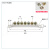 适用于(5个装)零线排带绝缘子零地排接线端子零排地排配电箱零地 3X25-7孔地排(5个装)