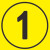 橙安盾 标识牌 车间仓库大门编号标识牌 反光膜铝板标志牌 黄 40x40cm