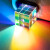 安达通 实验合色棱镜 分光棱镜光学实验透镜创意水晶摆件光之立方棱镜光的色散教具 12.7*12.7*12.7mm 