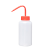 垒固 广口塑料洗瓶大口塑料清洗瓶实验室洗气瓶 500ml（红盖）