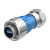 H24防水航空插头USB3.0数据信号面板安装固定公母连接器防水插座 插座(两端都是母，带蓝色盖)