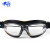 护目镜打磨飞溅防灰尘透明劳保防雾眼镜男女骑行防风沙冲击实验室 罗卡EF32黑框白片 +眼镜袋（1付）