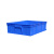 谋福 9563加厚零件盒周转箱物料盒长方形（6号蓝色347*248*94）
