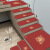 冰彩中式红色喜庆楼梯踏步垫硅藻泥吸水防滑地垫结婚装饰耐磨楼梯垫 福泰安康-红 26*65cm(楼梯垫)