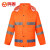 鸣固 户外分体雨衣防汛防寒公路养护环卫雨衣套装定制 橙色格 XL