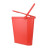 食安库 SHIANKU  食品级清洁工具 分色带盖刻度加厚塑料水桶 手提多功能清洁水桶 红色 6L 不含桶盖