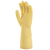 越秀山加厚牛筋橡胶手套乳胶家务清洁防水洗碗耐酸碱工业塑胶 明黄色 M