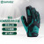 世达 机械型防冲击手套 防滑减震透气工作防护手套（9英寸）SF0904 绿色