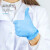 英科医疗 检查防护手套 劳保工作实验清洁耐油食品手套 蓝色中号M码 100只/盒