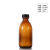 棕色透明小口玻璃瓶试剂瓶样品瓶密封小空瓶分装瓶药剂瓶耐腐蚀垫 棕色200ml硅胶垫
