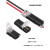 LED免焊接免剥线接线端子带锁2P D2互插型可拔连接器电源导线对线 40个装(20对 不含线)