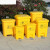 定制医疗垃圾桶黄色诊所回收箱带盖医院脚踏式加厚大号废弃物诊所 60升脚踏医疗桶黄色