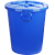 大号垃圾桶带盖户外家用特大号商用厨房无盖圆桶环卫潲水桶带轮子 150升白色无盖（加厚款）