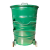 成都360升户外铁垃圾桶大号市政环卫专用加厚圆形挂车室外铁桶厂 2.0厚带盖绿色