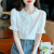 木季云（MU JIYUN）女士夏季时尚短袖衬衫纯棉小个子新款夏装小衫百搭娃娃领薄款小衫 白色 s