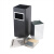 品乐涤 丽格垃圾桶 带烟灰缸户外立式垃圾箱烟灰柱 正方形银色沙钢 1个