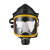 防毒面具全面罩喷漆专用护目焊工放毒氧气面罩防烟安全防飞沫灰尘 黄边柱形面具主体一个