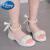 迪士尼（Disney）儿童公主凉鞋2024新款夏季女孩中大童沙滩鞋宝宝软底罗马女童鞋子 白色XD-116 25码 内长约15.5cm