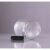 500ml透明玻璃瓶广口试剂瓶分装瓶采样圆形大口瓶化学实验四氟垫 透明500ml四氟垫