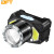 贝傅特 头灯LED可变焦感应头灯W81强光充电超亮头戴式电筒远射防水工作矿灯户外