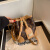 酷奇袋鼠（KUQIDAISHU）港风复古设计包包女2024新款潮时尚老花斜挎水桶包撞色质感单肩包 白色