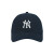 MLB洋基队儿童棒球帽标准小标男童女童通用遮阳帽鸭舌帽可调节 藏蓝白标NY F3(53CM-55CM)